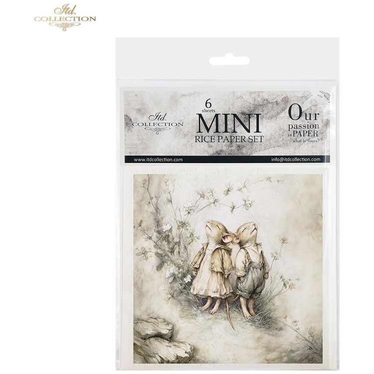 ITD COLLECTION MINI RICE PAPER K-CT 6PCS 14.8X14.8CM - RSM236 - Imagine 1