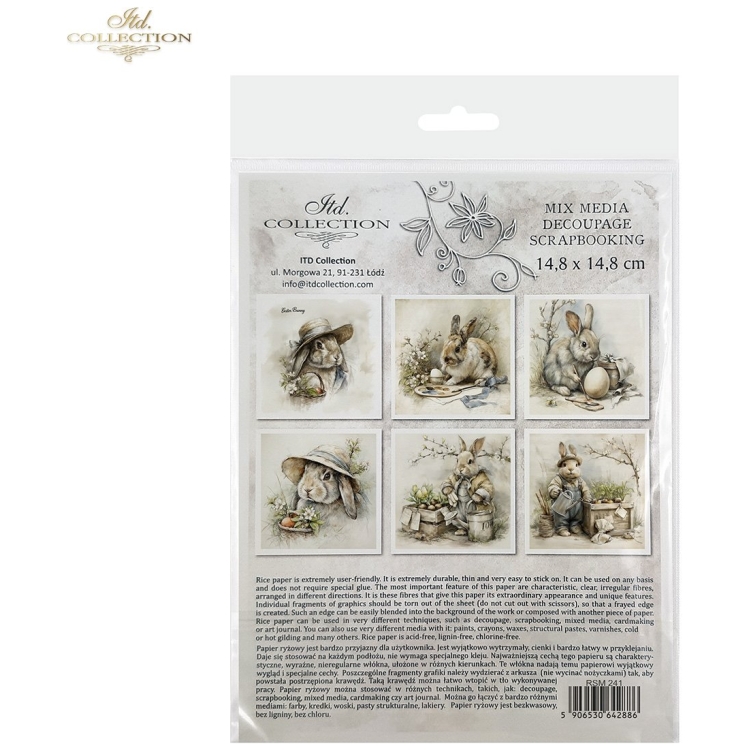 ITD COLLECTION MINI HÂRTIE DE OREZ K-CT 6PCS 14.8X14.8CM - RSM241 - Imagine 8